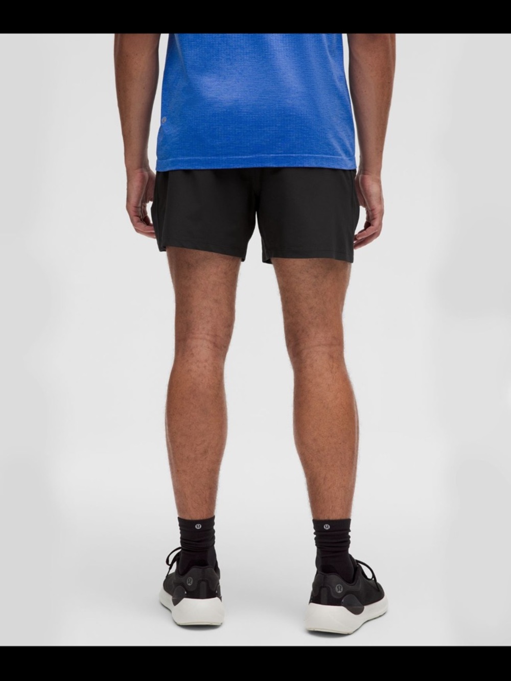 lululemon Men's Black Athletic linerless Running Shorts. 5” inseam - Picture 5 of 6